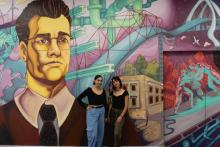 Rinden homenaje a Matute Remus con mural “El ingeniero” (foto 1)