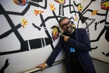Caricaturista “Liniers” pinta mural en Conjunto Santander de Artes Escénicas (foto 1)