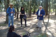 Realizan alumnos del CUAAD escultura urbana en el Bosque de Los Colomos