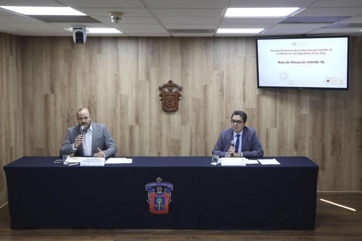 Rector General y Rector del CUCS encabezan rueda de prensa