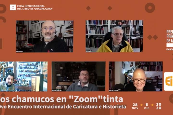 Realizan “Los chamucos en Zoom tinta”, en Encuentro Internacional de Caricatura e Historieta