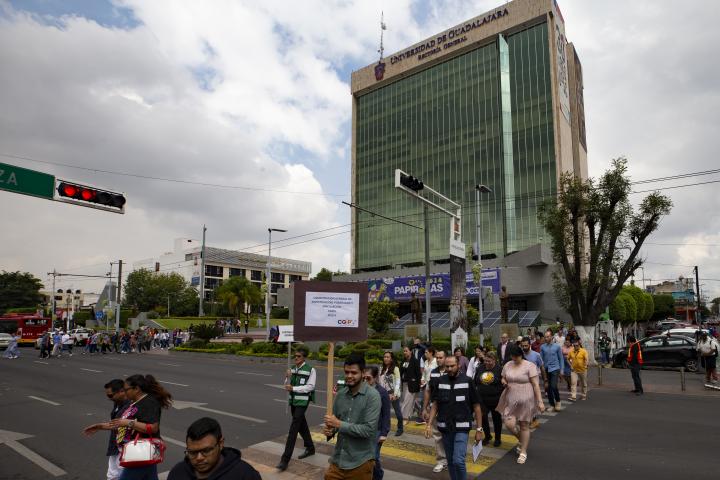 Evacúa UdeG a 238 mil personas durante Macrosimulacro Nacional 2024