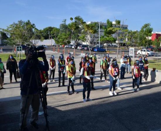 Se une CUAAD a la iniciativa privada para entregar cubrebocas_2