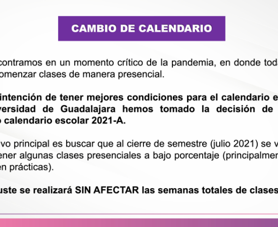 UdeG aplaza el inicio de clases para el ciclo 2021-A (foto 4)