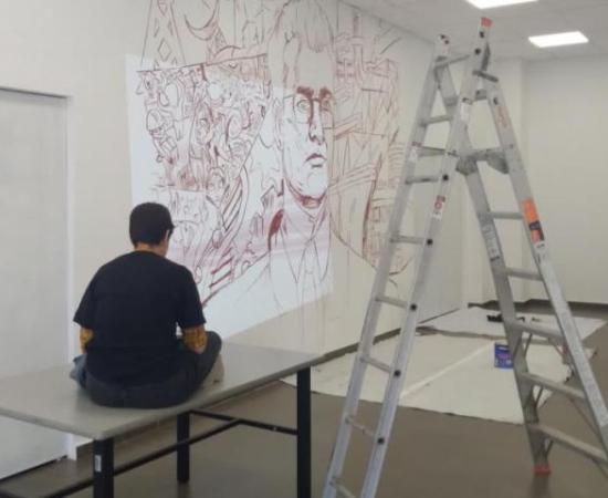 Rinden homenaje a Matute Remus con mural “El ingeniero” (foto 2)